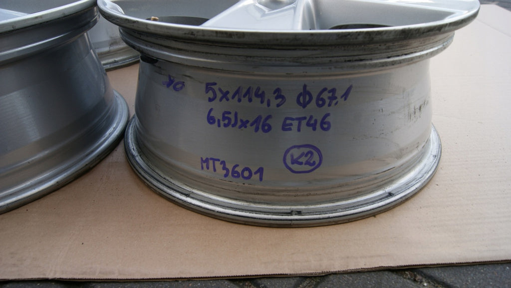 4x Alufelge 16 Zoll 6.5" 5x114.3 Mitsubishi Rim Wheel FEL7198626134ny