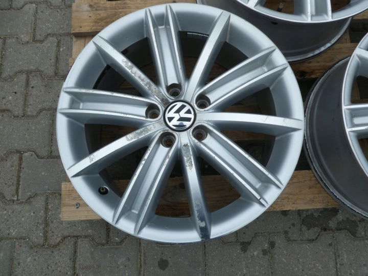 4x Alufelge 18 Zoll 7.0" 5x112 43ET Glanz Silber 5N0601025D VW Rim Wheel FEL7075486830le