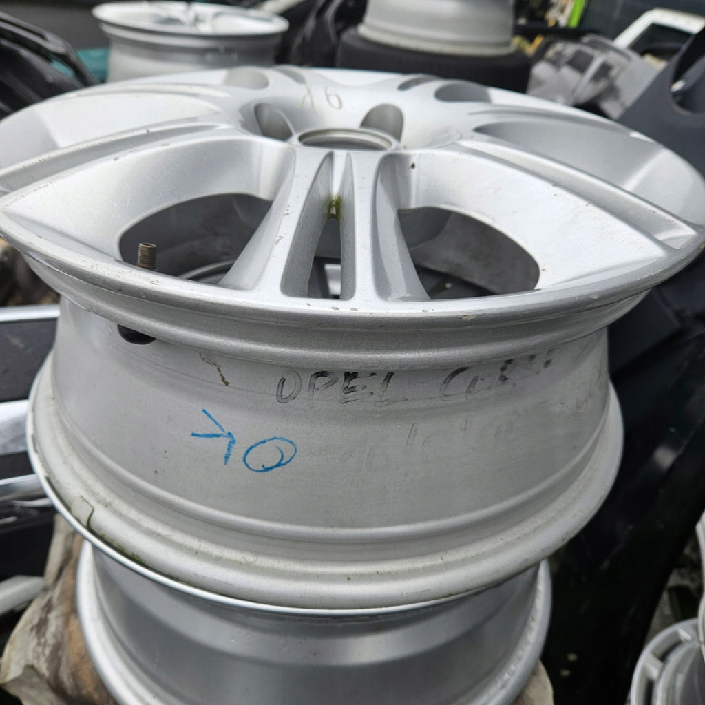 1x Alufelge 16 Zoll 6.0" 4x100 40ET Glanz Silber Opel Corsa Rim Wheel FEL6631278217ql