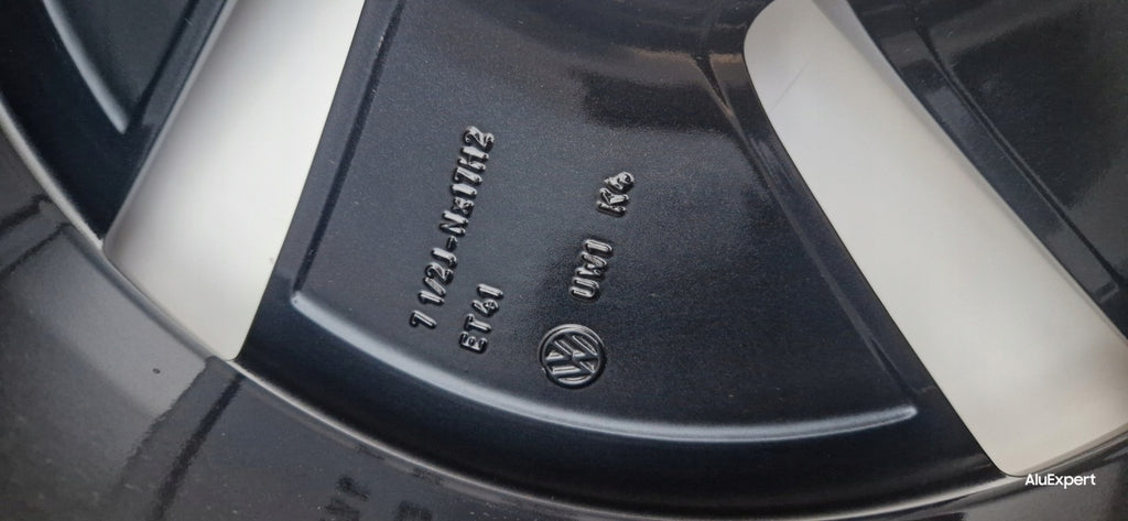 1x Alufelge 17 Zoll 7.5" 5x112 41ET Glanz Schwarz 3J0601025 VW Passat Rim Wheel FEL4747792416nj
