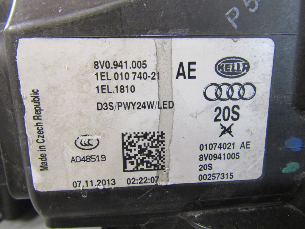 Frontscheinwerfer Audi A3 8V0941005 Links Scheinwerfer Headlight SCH9356983781mw