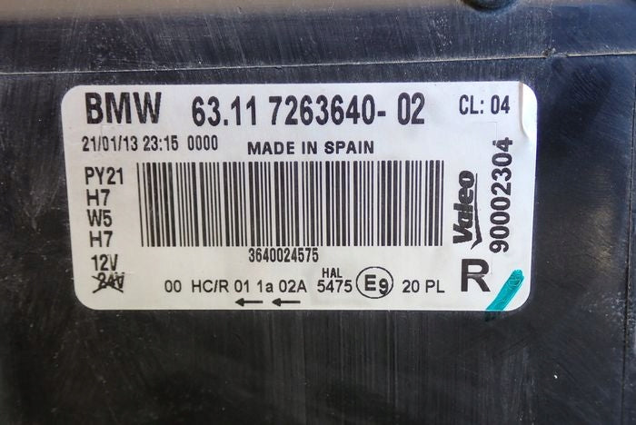 Frontscheinwerfer BMW 1 E88 E81 E82 E87 7263640-02 Rechts Scheinwerfer Headlight SCH5341524298gl