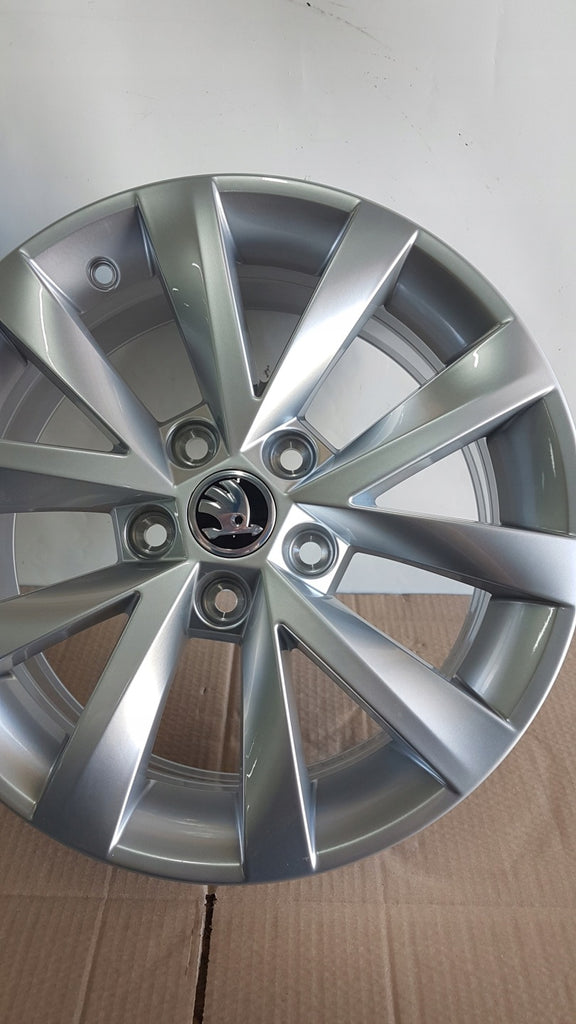 1x Alufelge 16 Zoll 6.5" 5x112 46ET 5E0601025BJ Skoda Octavia Iii Rim Wheel FEL2243265704rr