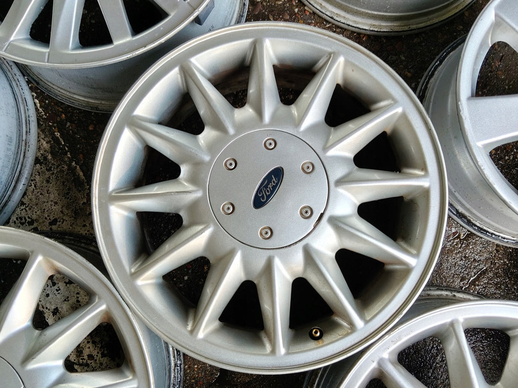 4x Alufelge 16 Zoll 6.0" 4x108 49 5ET Glanz Silber Ford I Rim Wheel FEL9297206482kz