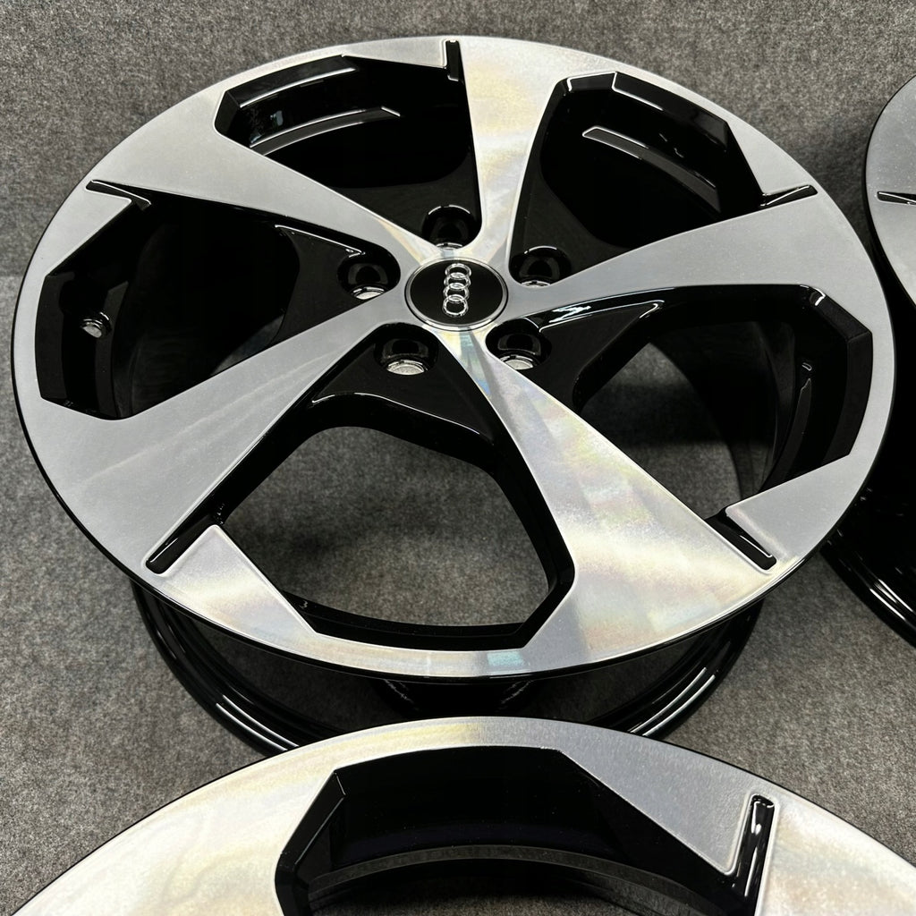 4x Alufelge 18 Zoll 7.5" 5x112 51ET Glanz Schwarz 8V0601025DB Audi A3 Rim Wheel FEL1819004361ay