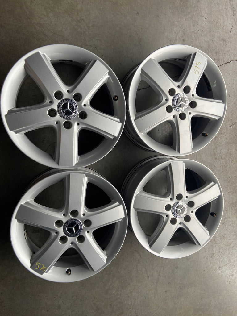 4x Alufelge 16 Zoll 6.0" 5x112 46ET Glanz Silber A1694010302 Mercedes-Benz Mb FEL1375499739zg
