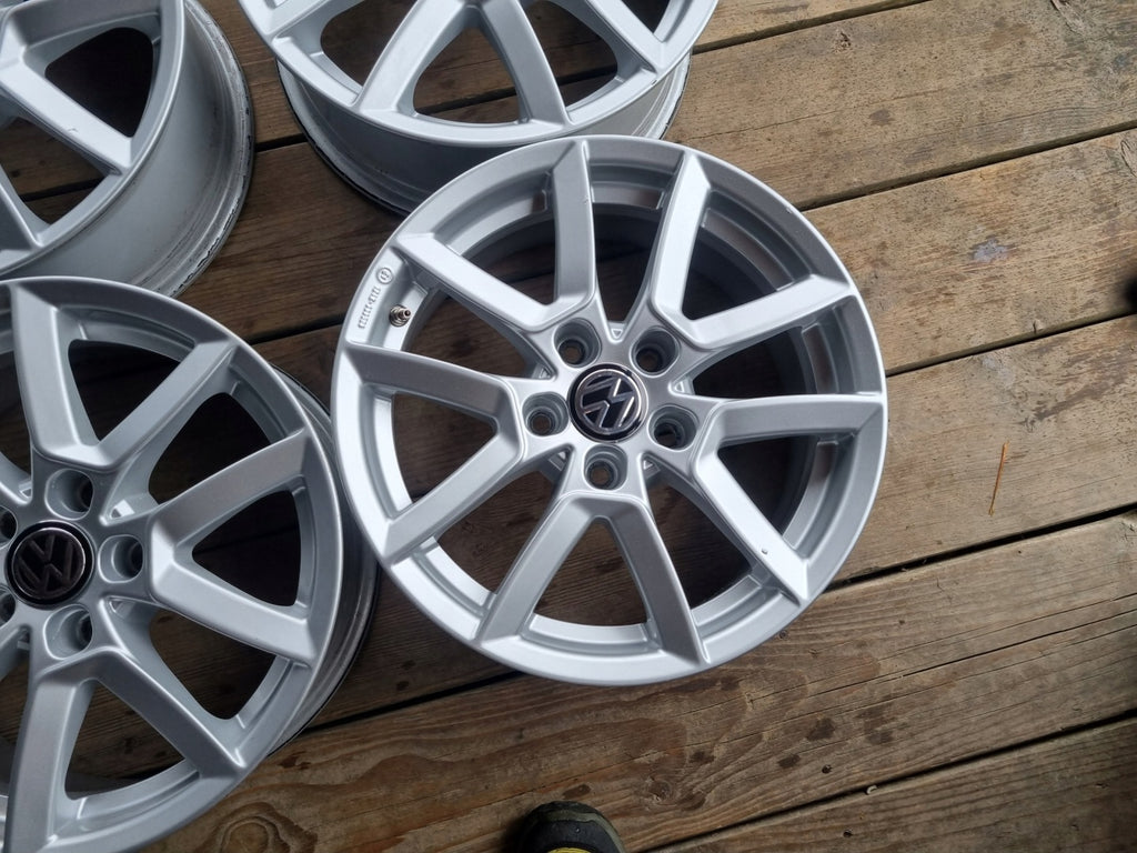 4x Alufelge 16 Zoll 6.5" 5x112 33ET Glanz Silber 124R-000526 Audi Q3 Alhambra FEL2433226798rx