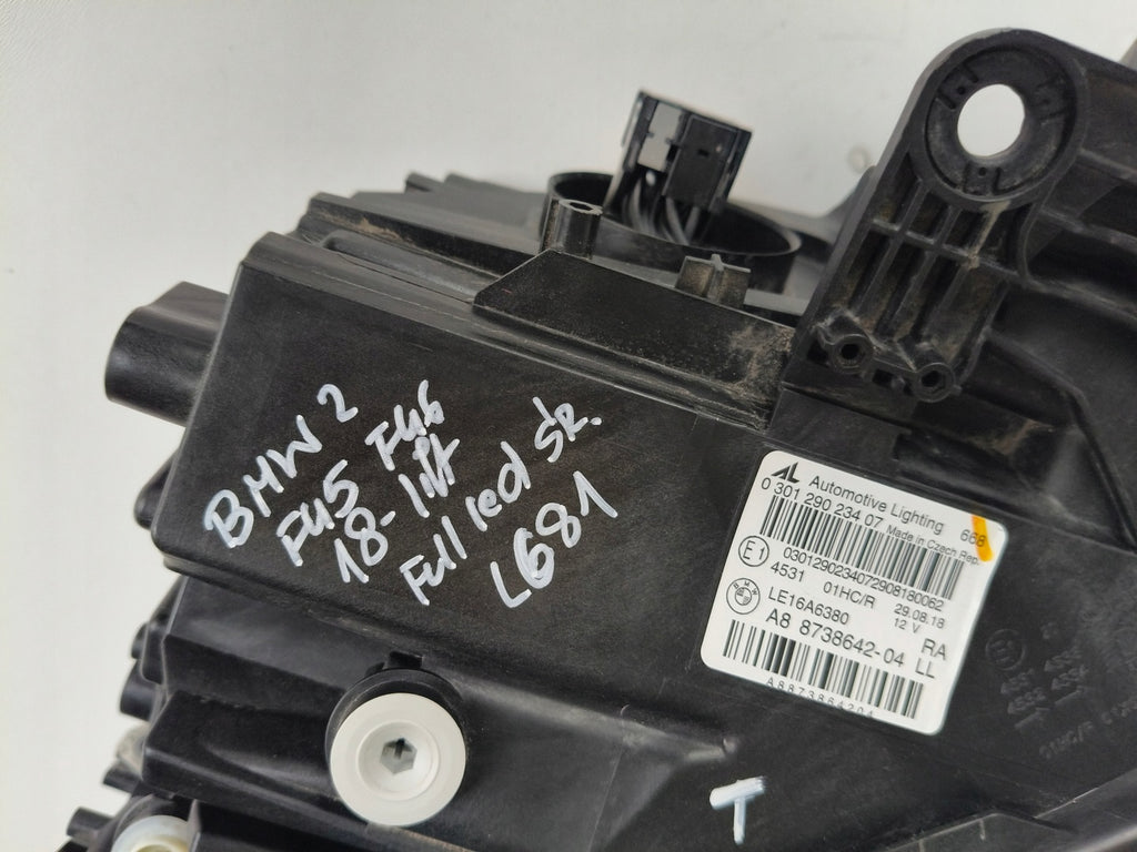 Frontscheinwerfer BMW 2 F45 F46 8738642 Full LED Rechts Scheinwerfer Headlight SCH6517794005ba