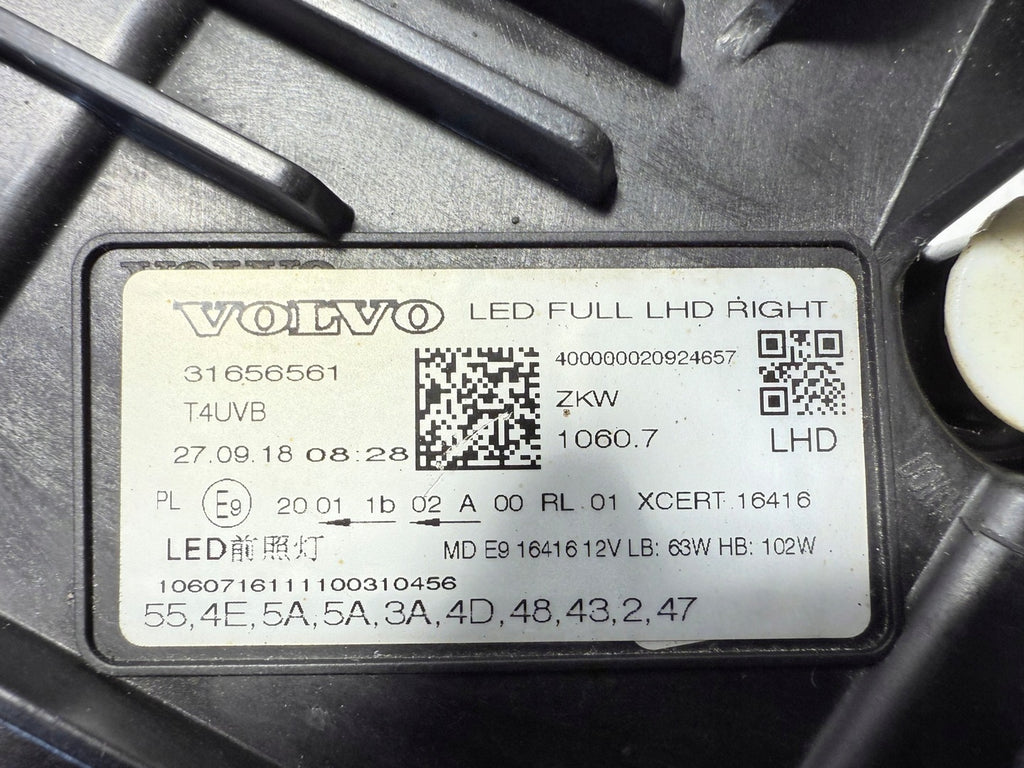 Frontscheinwerfer Volvo Xc60 31656561 31656560 Full LED Ein Satz Headlight SCH7827728264ii