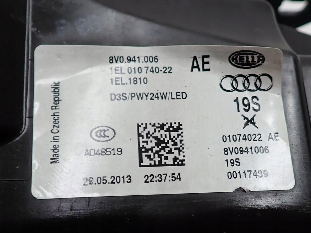 Frontscheinwerfer Audi A3 8V0941006 Rechts Scheinwerfer Headlight SCH5084983887hz