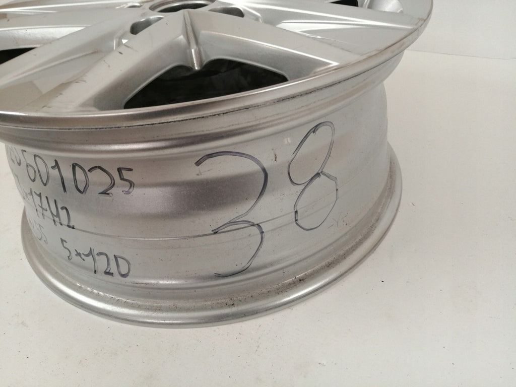 1x Alufelge 17 Zoll 7.0" 5x120 55ET Glanz Silber 601025P VW Multivan Rim Wheel FEL5029009530cc