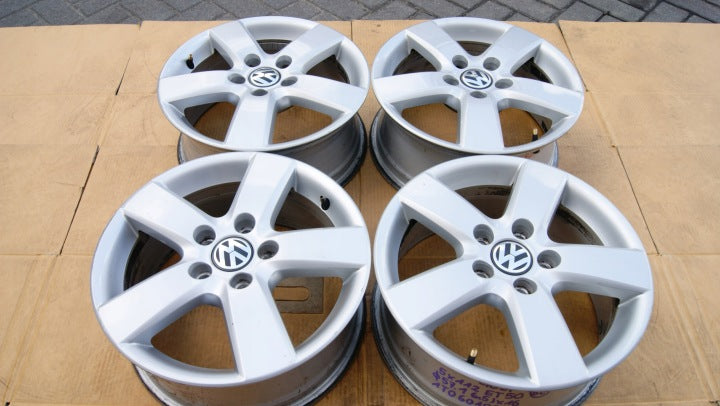 4x Alufelge 16 Zoll 6.5" 5x112 1R0601025 VW Touran Rim Wheel FEL2638529810on