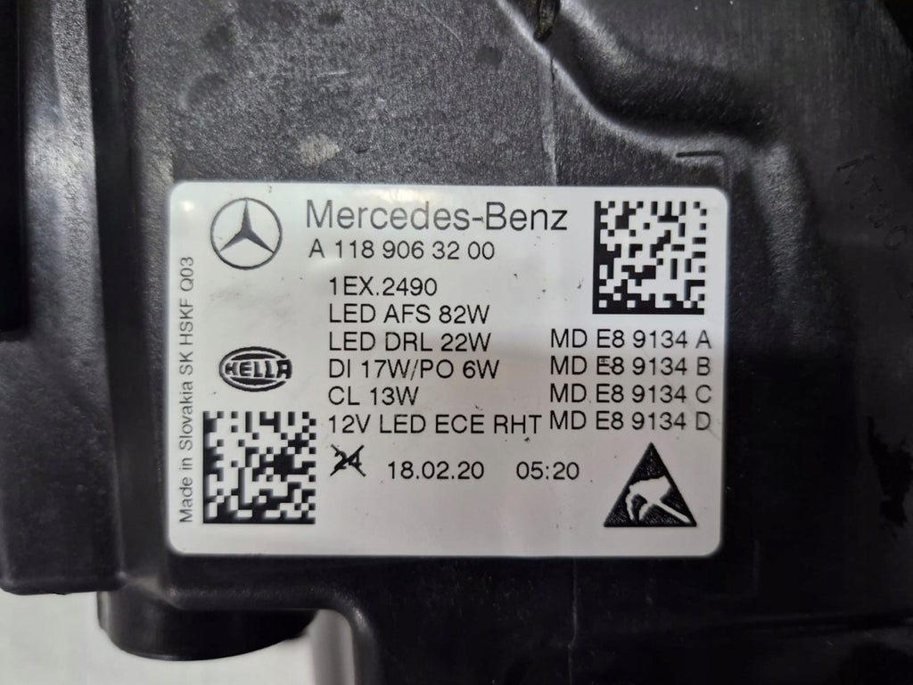 Frontscheinwerfer Mercedes-Benz Cla A1189063200 Rechts Scheinwerfer Headlight SCH4590395238tc