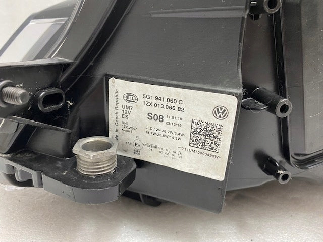 Frontscheinwerfer VW Golf VII 5G1941060C 5G1941078C Rechts Headlight SCH3334489125xf