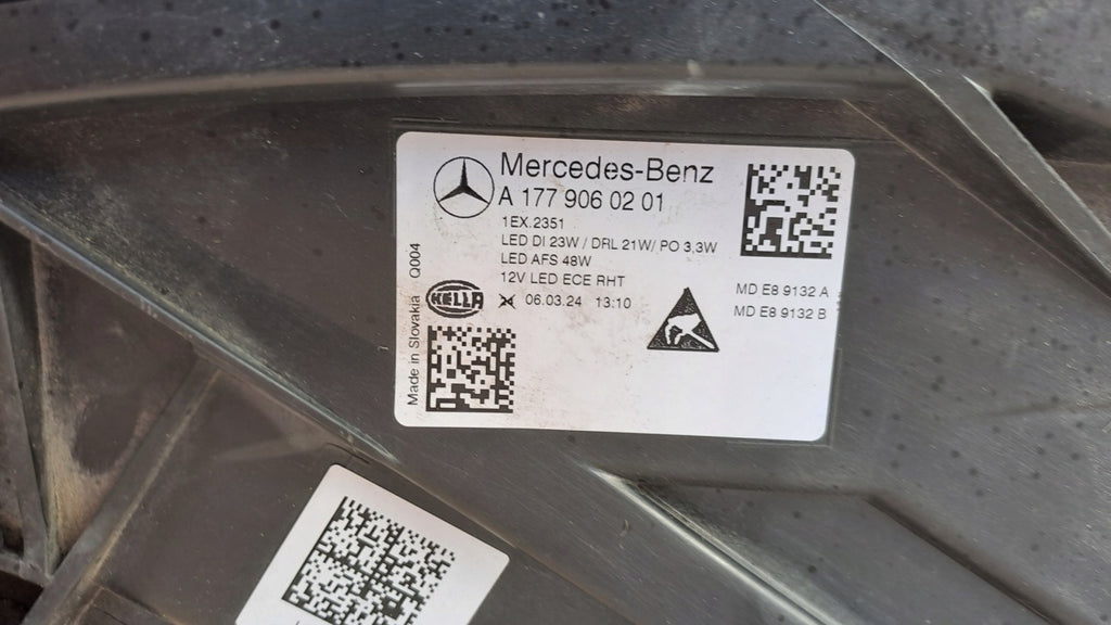 Frontscheinwerfer Mercedes-Benz W177 A1779060201 LED Rechts Headlight SCH4069605249qy