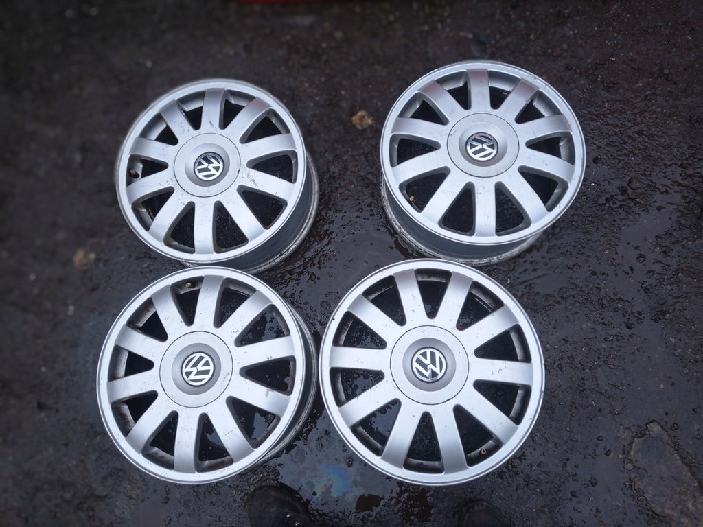 4x Alufelge 16 Zoll 6.0" 5x112 8D0601025P Audi Rim Wheel