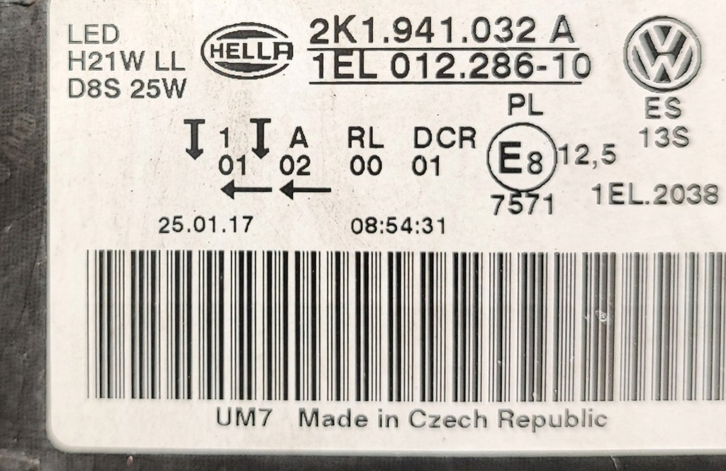 Frontscheinwerfer VW Caddy 2K1941032A 2K1941032 Xenon Rechts Headlight SCH5280740192md