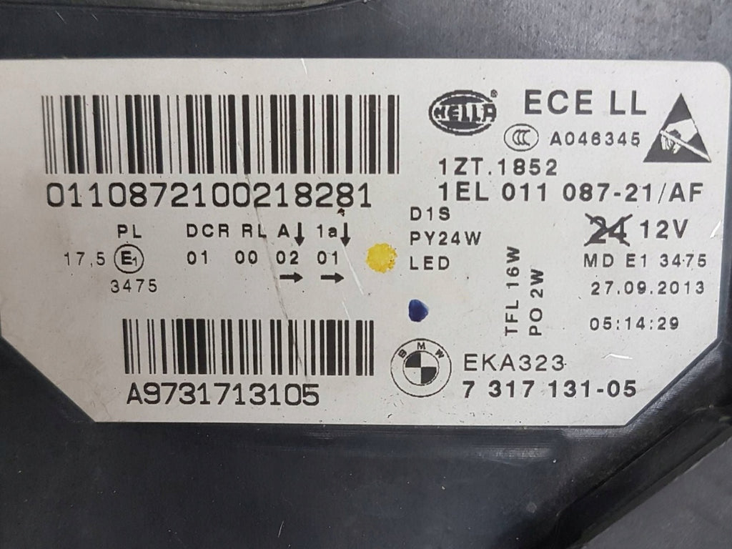 Frontscheinwerfer BMW 5 F11 F10 7317131 1EL01108721 Links Scheinwerfer Headlight SCH7616766469vj
