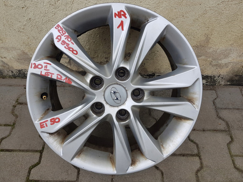 1x Alufelge 16 Zoll 6.5" 5x114.3 52910A5300 Hyundai I30 Rim Wheel