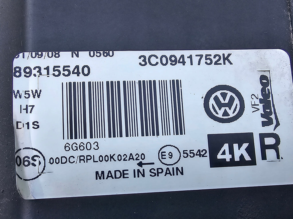 Frontscheinwerfer VW Passat 3C0941752K Bi-Xenon Rechts Scheinwerfer Headlight SCH2511387923ek