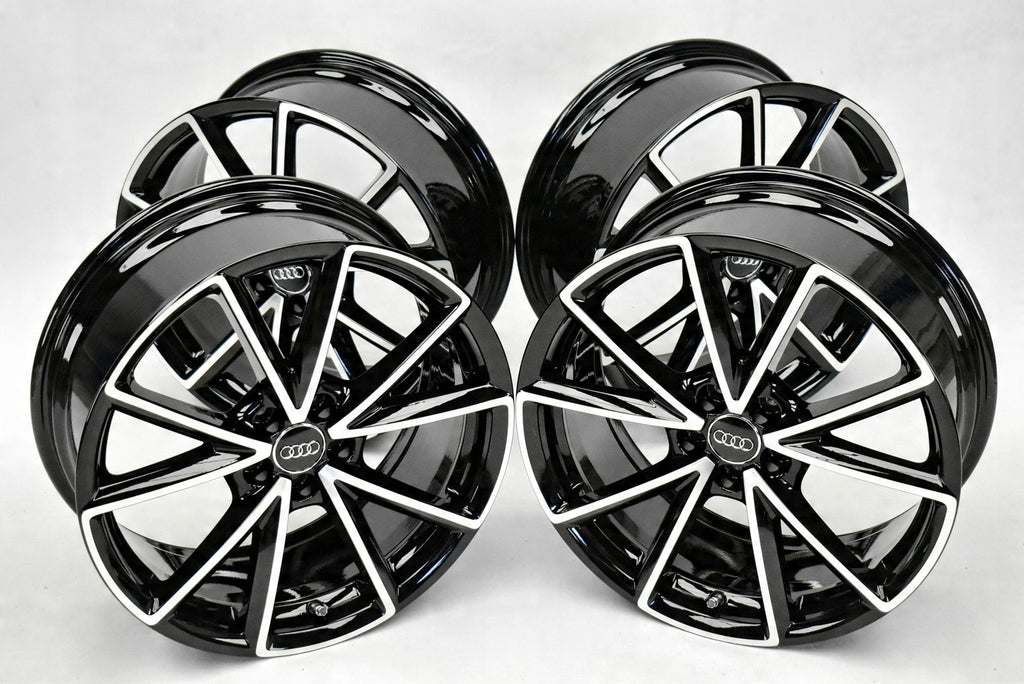 4x Alufelge 18 Zoll 7.5" 5x100 39ET Glanz Schwarz 8X0601025BP Audi A1 Rim Wheel