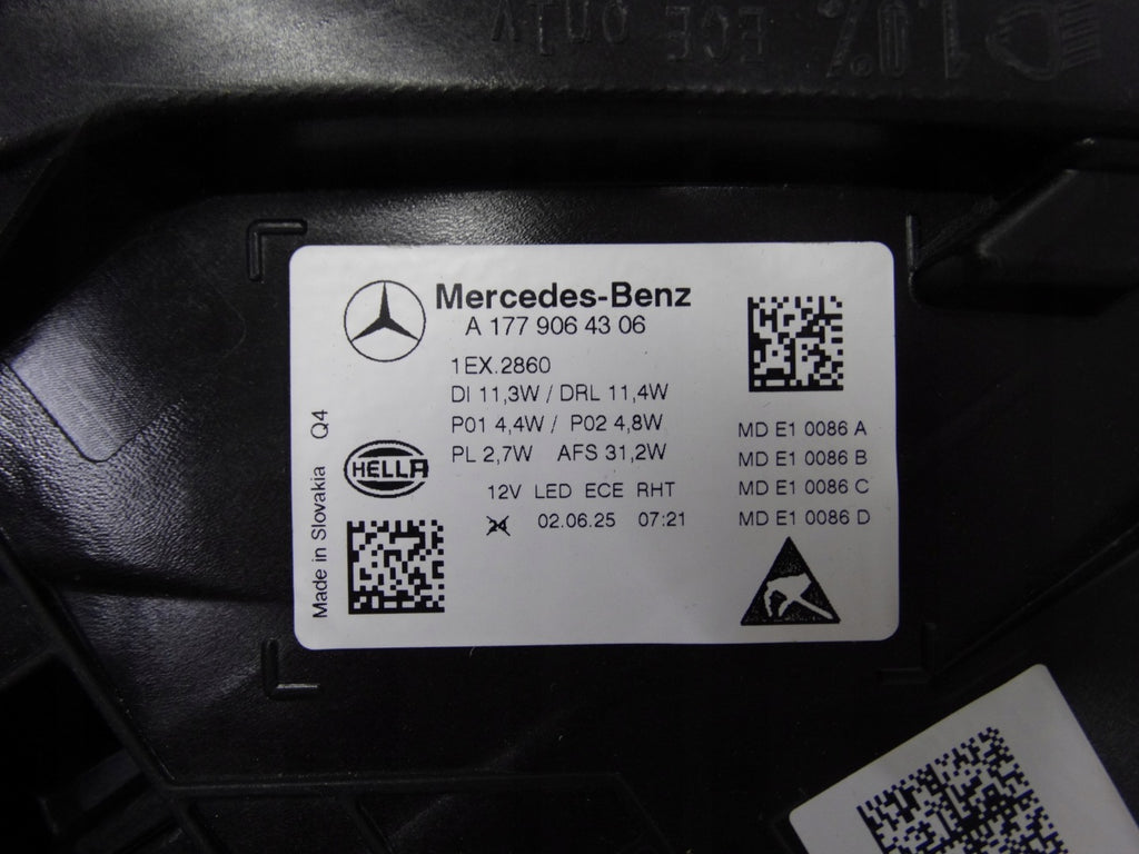 Frontscheinwerfer Mercedes-Benz W177 A1779064306 LED Links Headlight SCH4810480751hr