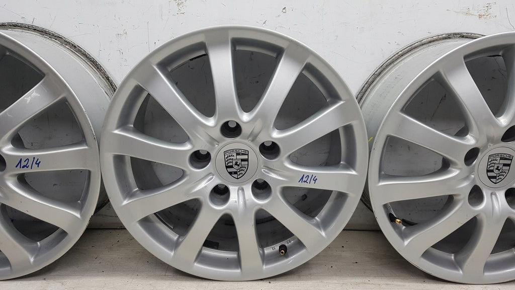 4x Alufelge 17 Zoll 7.5" 5x130 53ET Silber 7L5601025P Porsche Rim Wheel