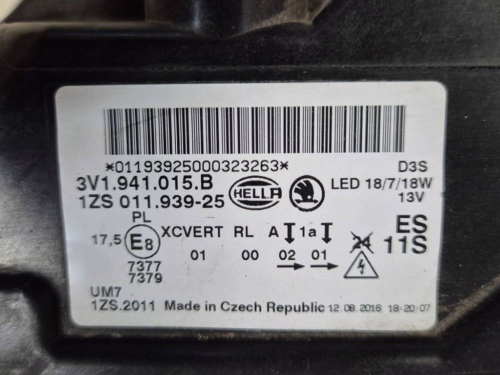 Frontscheinwerfer Skoda Superb III 3V1941015B 1ZS01193925 LED Links Headlight