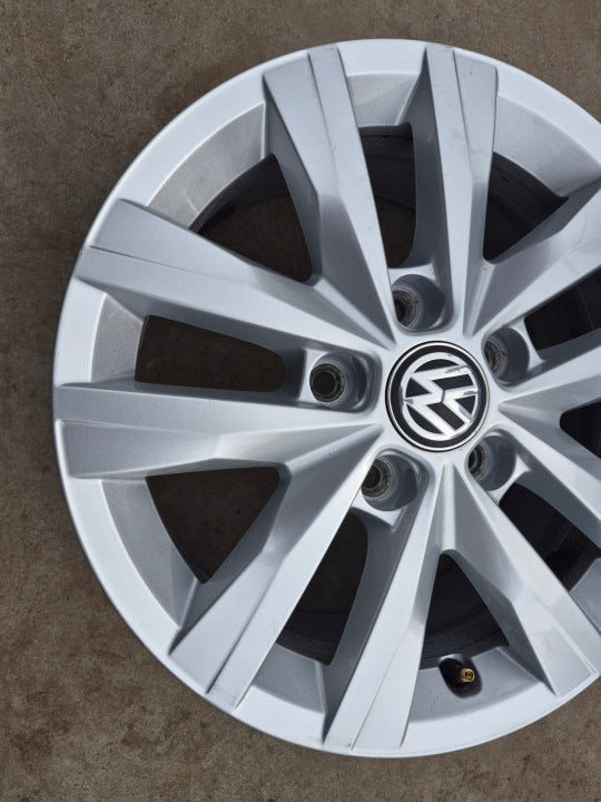 1x Alufelge 16 Zoll 6.5" 5x120 51ET Glanz Silber 7E0601025N VW Multivan FEL7525540048cv