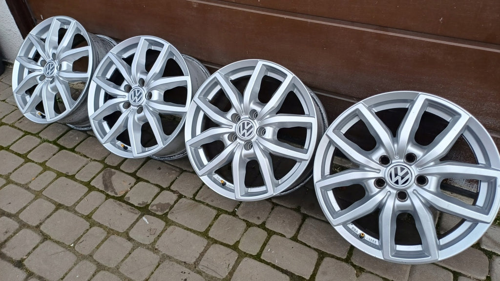 4x Alufelge 17 Zoll 7.5" 5x112 55ET Matt Silber KBA49355 Rim Wheel FEL2587574855ly
