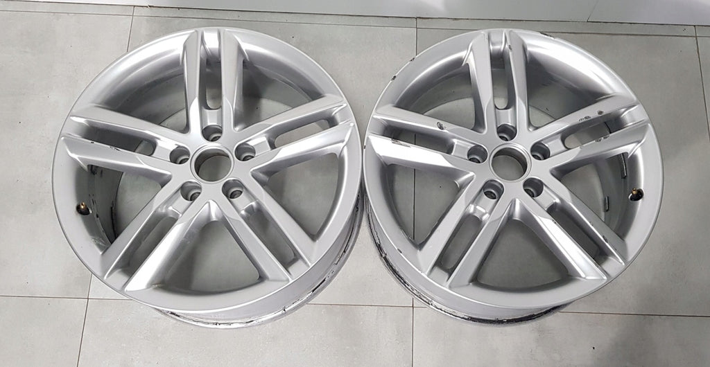 2x Alufelge 18 Zoll 8.0" 5x112 39ET Glanz Silber 4G0601025BL Audi A6 C7