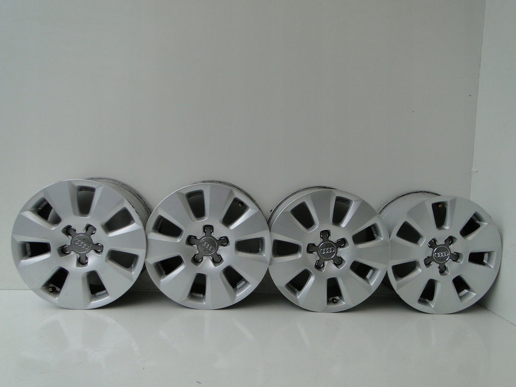 4x Alufelge 16 Zoll 7.5" 5x112 37ET Silber Audi Rim Wheel