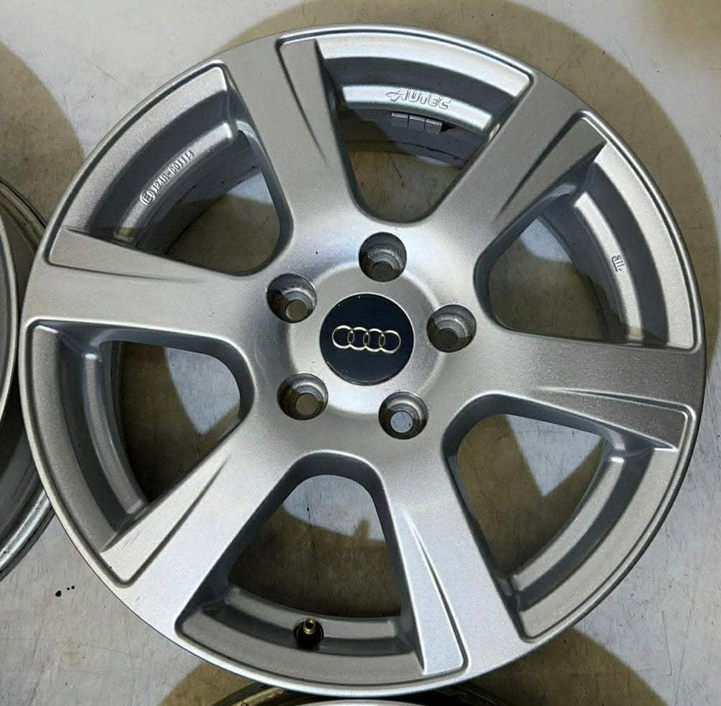 4x Alufelge 16 Zoll 6.5" 5x112 46ET Glanz Silber Rim Wheel FEL4122994280dj