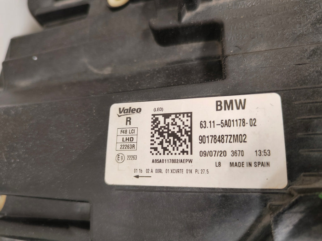 Frontscheinwerfer BMW X1 F48 5A01178-02 Full LED Rechts Scheinwerfer Headlight SCH6349234217fe