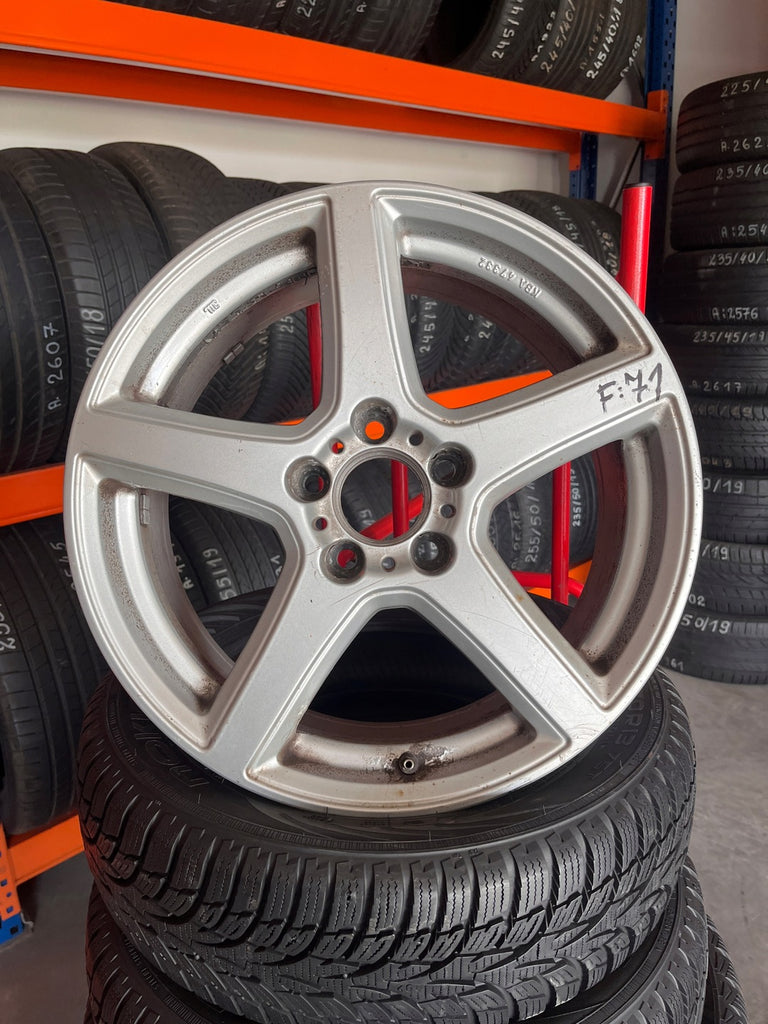 1x Alufelge 17 Zoll 7.5" 5x112 47ET Silber Mercedes-Benz Rim Wheel