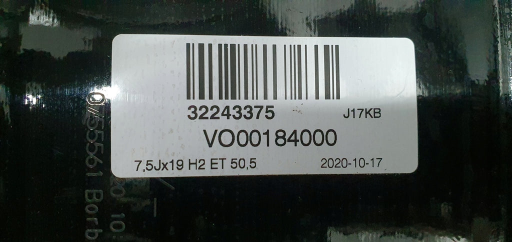 1x Alufelge 19 Zoll 7.5" 5x108 50 5ET Glanz Schwarz 32243375 Volvo Xc40 FEL4549689874kj