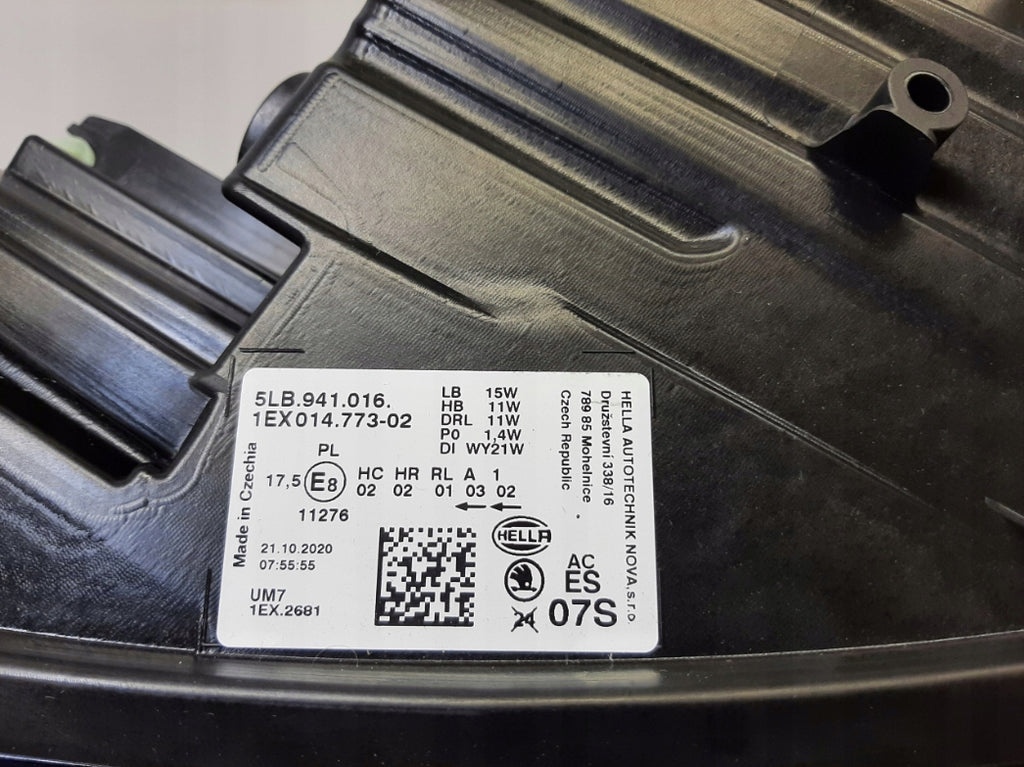 Frontscheinwerfer Skoda Enyaq 5LB941016 LED Rechts Scheinwerfer Headlight