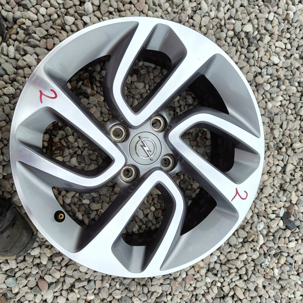 1x Alufelge 16 Zoll 6.5" 4x108 20ET Glanz Silber Opel Crossland X Rim Wheel FEL3586988544jz