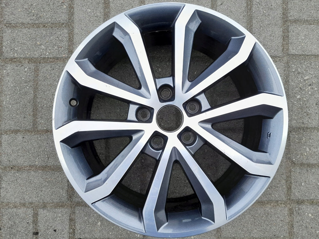 1x Alufelge 17 Zoll 7.0" 5x112 49ET Glanz Grau 5E0601025BC Mg Octavia I FEL7849444106xx