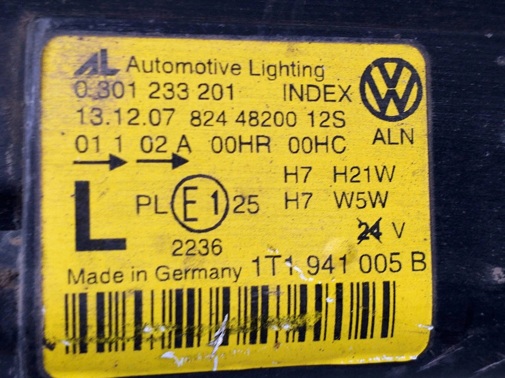 Frontscheinwerfer VW Touran 1T1941005B 0301233201 Links Scheinwerfer Headlight SCH9331774920oc