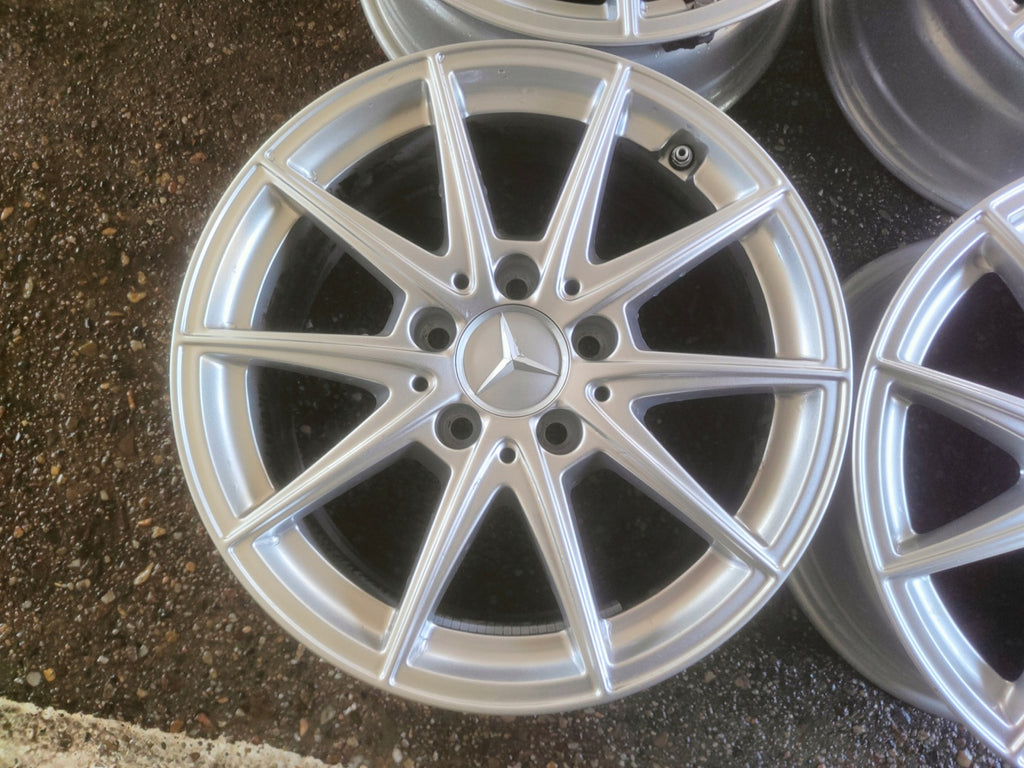 4x Alufelge 16 Zoll 6.5" 5x112 44ET Glanz Silber A1774011100 Mercedes-Benz FEL7674651223oo