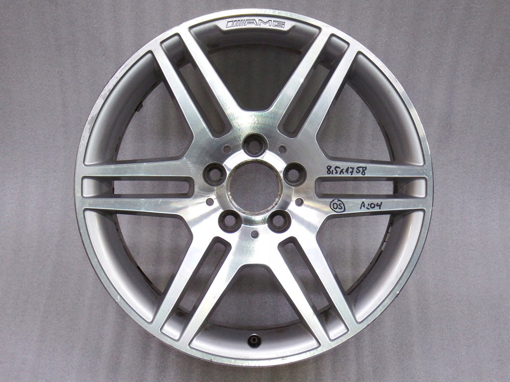 1x Alufelge 17 Zoll 8.5" 5x112 58ET Glanz Silber Mercedes-Benz Amg Rim Wheel