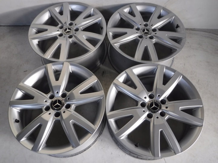 4x Alufelge 18 Zoll 8.5" 5x112 34ET Glanz Silber A2184011202 Audi I Rim Wheel FEL9515181636fs
