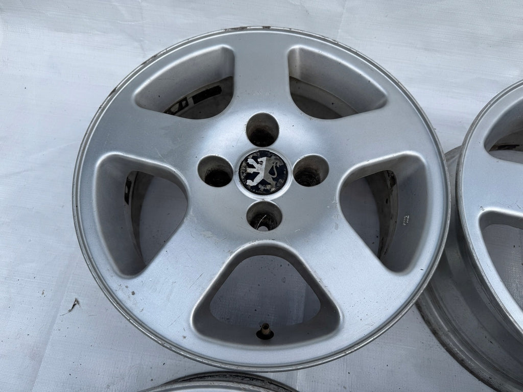 4x Alufelge 15 Zoll 6.0" 4x108 18ET Silber Citroën Rim Wheel