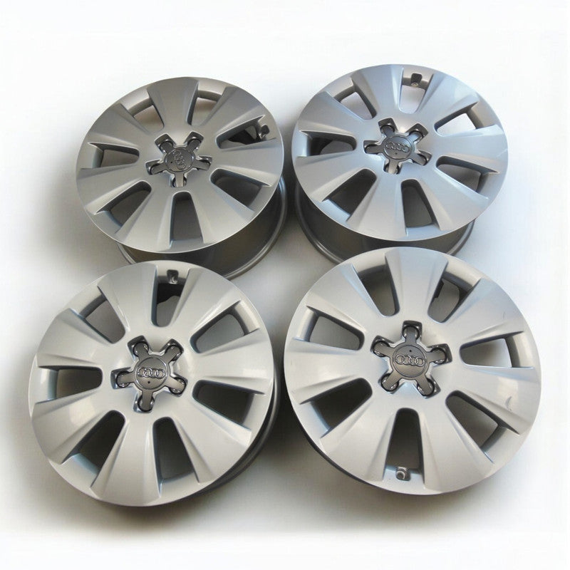 4x Alufelge 17 Zoll 7.5" 5x112 45ET Glanz Silber 8K0601025AM Audi Rim Wheel