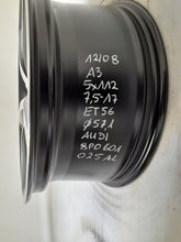 Laden Sie das Bild in den Galerie-Viewer, 1x Alufelge 17 Zoll 7.5" 5x112 56ET Glanz Schwarz 8P0601025AL Audi Rim Wheel FEL2059787290vr