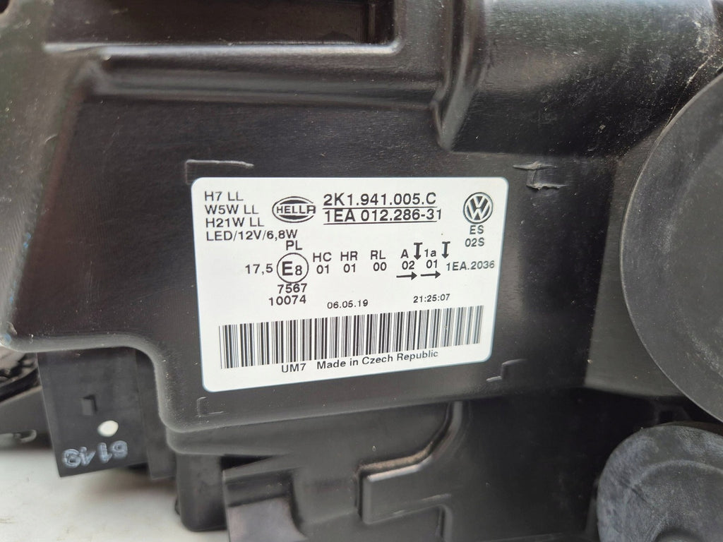 Frontscheinwerfer VW Caddy III 2K1941005C Links Scheinwerfer Headlight SCH5109157058wj