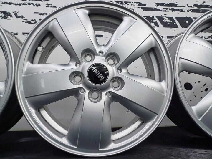 4x Alufelge 15 Zoll 5.5" 5x112 46ET Glanz Silber 6855110 Mini Rim Wheel FEL2690844308dy