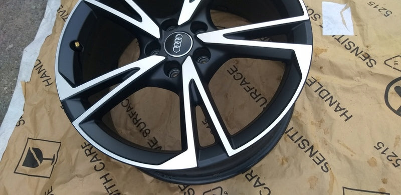1x Alufelge 19 Zoll 8.0" 5x112 49ET Matt Schwarz 8V0071499 Audi A3 Rim Wheel FEL2425909424je