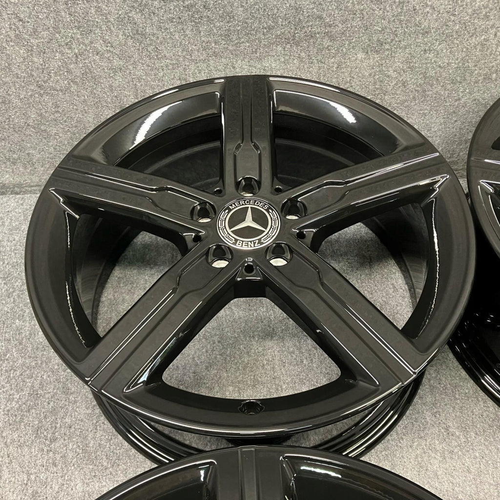 4x Alufelge 18 Zoll 7.5" 5x112 49ET Glanz Schwarz A1774013200 Mercedes-Benz Cla FEL9145924461ei